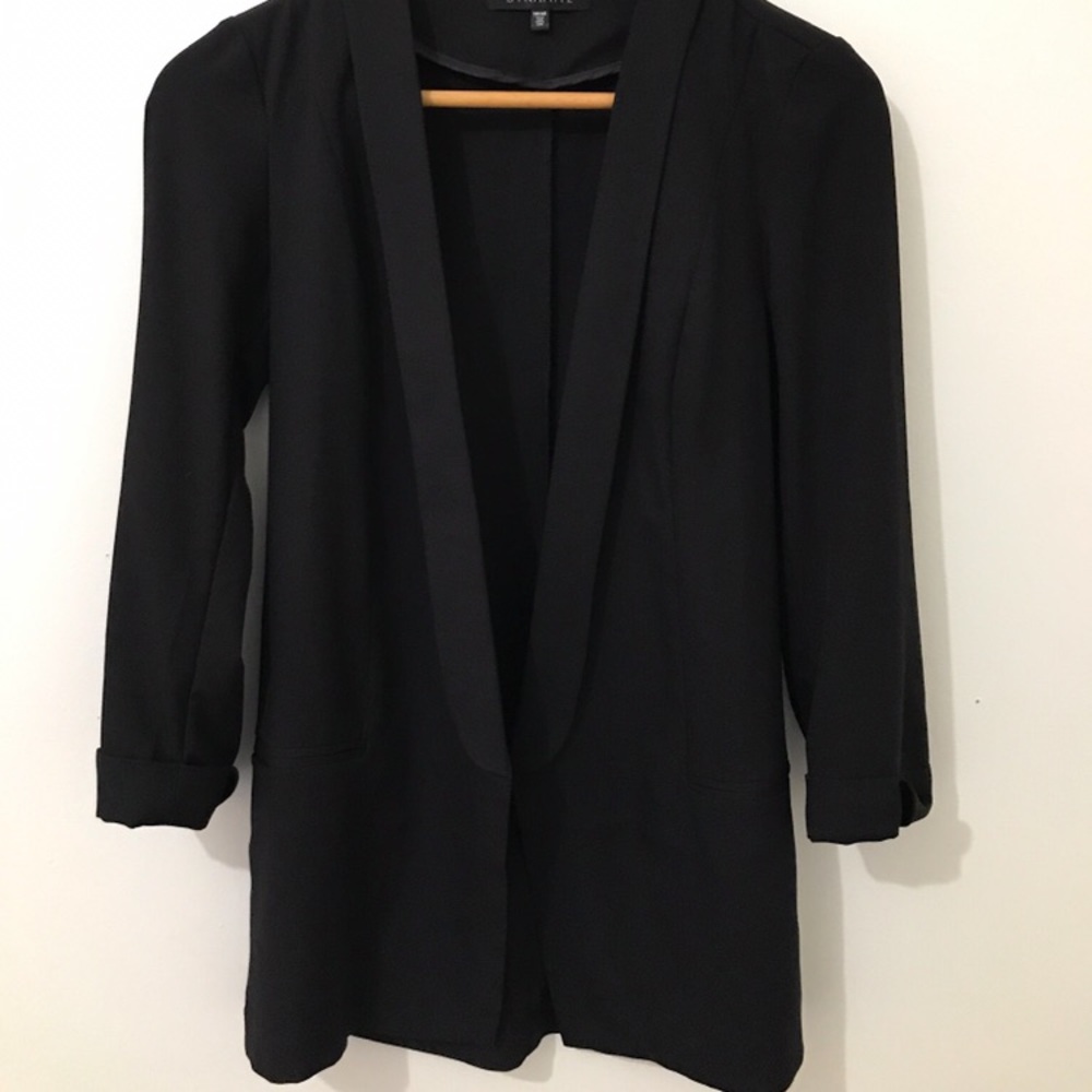 Black 3/4 length sleeve blazer, by Dynamite.